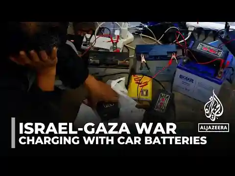 Gaza under blockade: Car batteries charge phones in absence of fuel