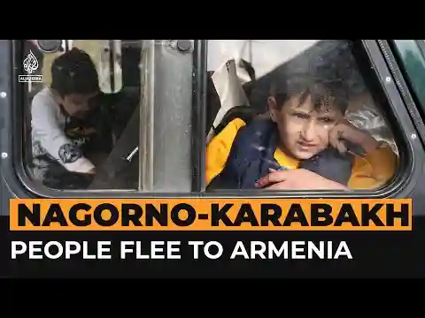 Ethnic Armenians flee Nagorno-Karabakh to Armenia | Al Jazeera Newsfeed