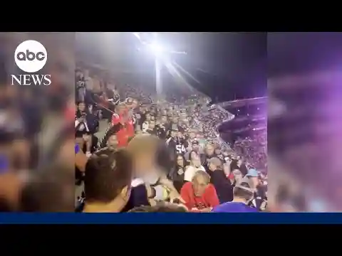 Violent confrontations play out among fans at football stadiums across the country | GMA