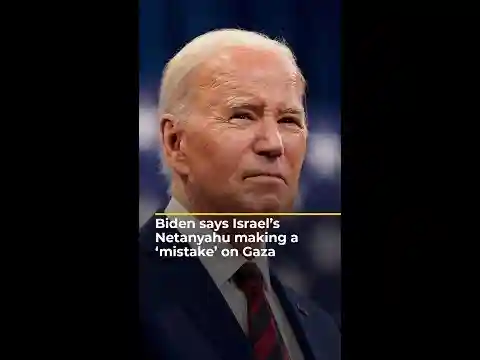 Biden says Israel’s Netanyahu making a ‘mistake’ on Gaza | AJ #shorts
