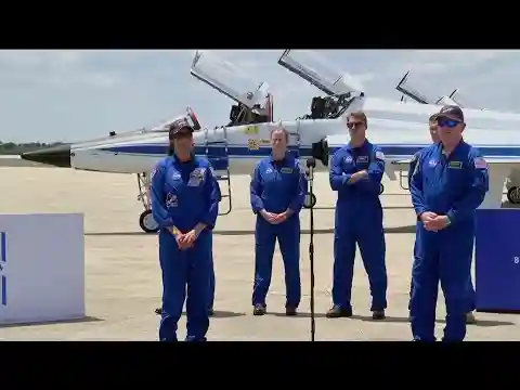 Boeing Starliner crew arrives at Kennedy Space Center