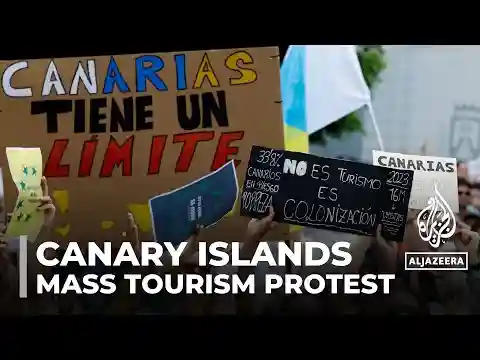 Canary islands protest: Thousands rally against mass tourism
