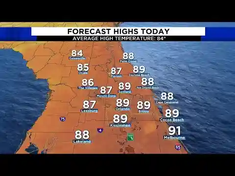 Expect a breezy and toasty day across Central Florida