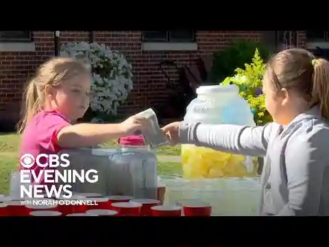 Girl opens lemonade stand to pay for mom's headstone