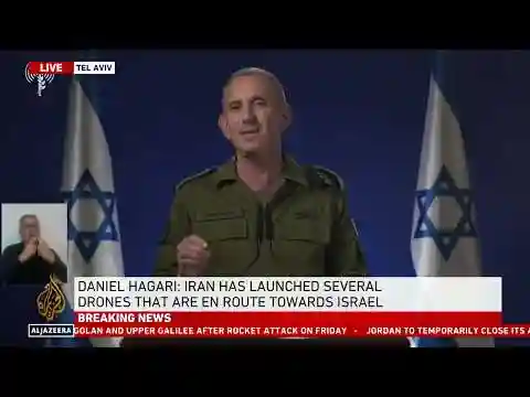 Iran has launched drones at Israel, will take hours to arrive: Israeli military