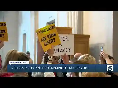 Students to protest arming teachers bill