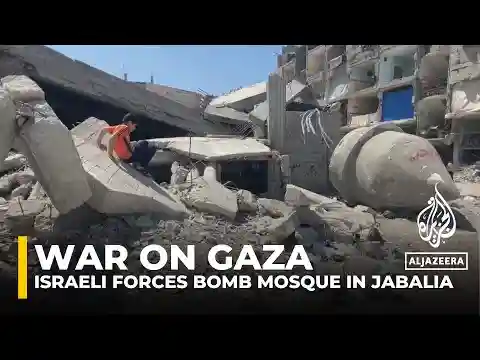 War on Gaza: Israeli forces bomb mosque in Jabalia, causing casualties