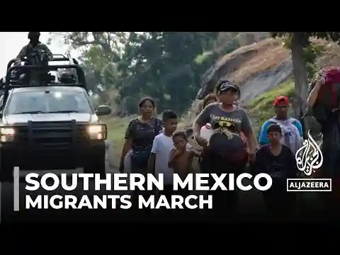 Holy week walk in southern Mexico: Migrants march against immigration policies