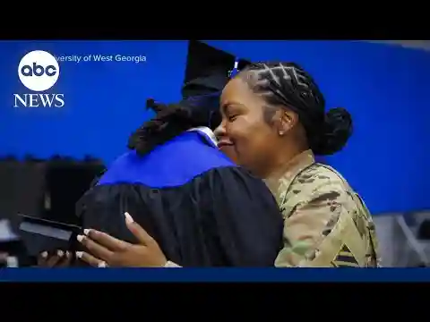 Army mom surprises son at college graduation