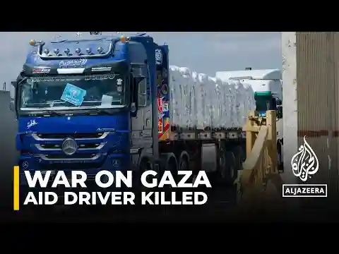 At least one driver killed and several people injured in attack on aid trucks in Gaza City
