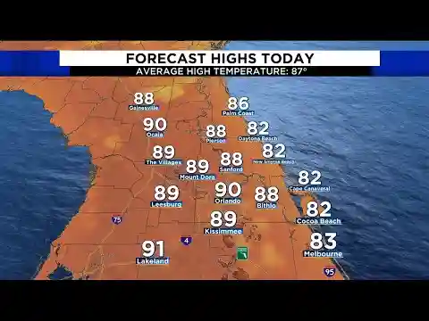 A toasty weekend is expected across central Florida