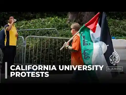 California University protests: Police surround group of demonstrators