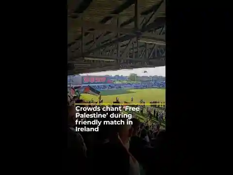 Crowds chant 'Free Palestine' during friendly match in Ireland | AJ #shorts