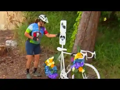 Friends honor Central Florida cyclist with ‘ghost bike’ placed at scene of crash that killed her