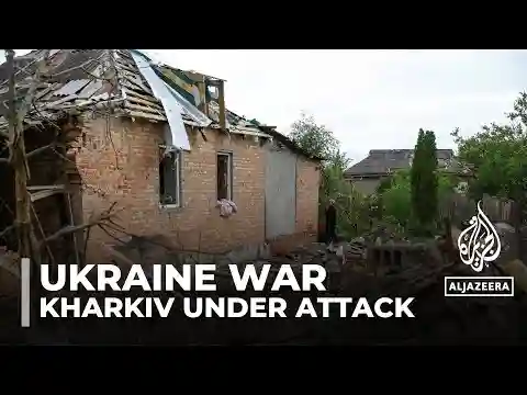 Impact of a Russian strike on a village in Ukraine