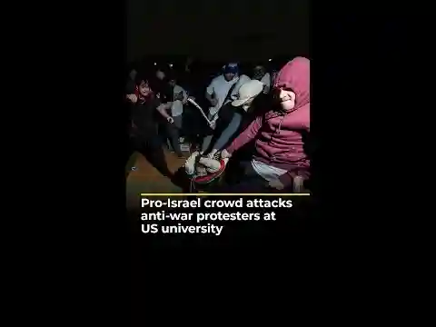 Israel supporters attack anti-war protesters at UCLA university in US | AJ #shorts