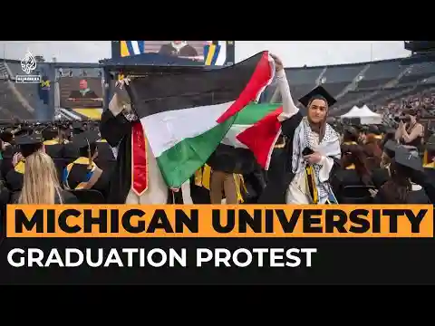 Pro-Palestine protest interrupts University of Michigan graduation ceremony | Al Jazeera Newsfeed