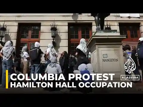 Students continue protest at Columbia University despite expulsion threats