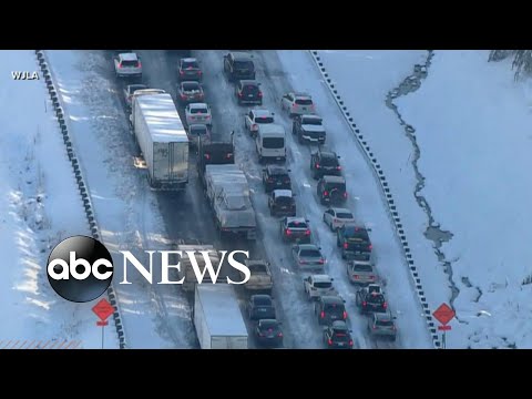 ABC NEWS LIVE: I-95 in Virginia backed up for hours following severe winter storm l ABCNL