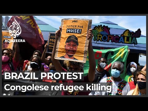 A Congolese refugee was killed in Rio, Brazilians take to the streets to protest the brutal killing