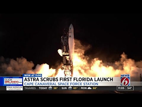 Astra Launch Scrubbed