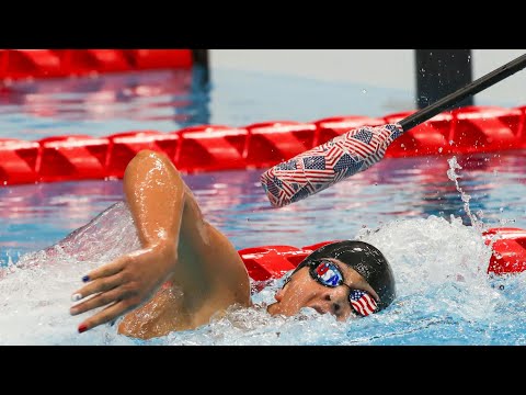 Blind swimmer on winning gold at the Paralympics