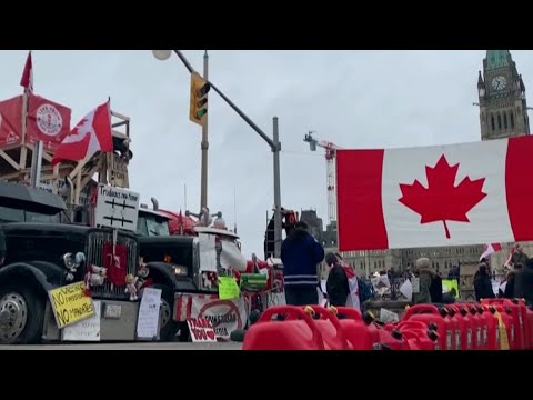Canadian police remove protestors from border crossing