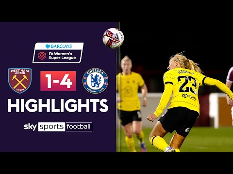 Harder brace helps Chelsea narrow gap at the top! | West Ham 1-4 Chelsea | WSL Highlights