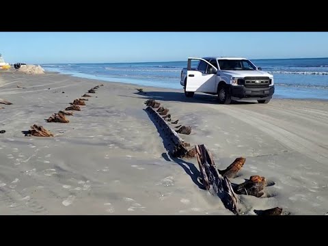 Hurricanes unearth mysterious structure on Florida beach