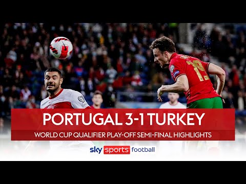 Jota scores power header! | Portugal 3-1 Turkey | World Cup Qualifier Play-Off Semi-Final Highlights