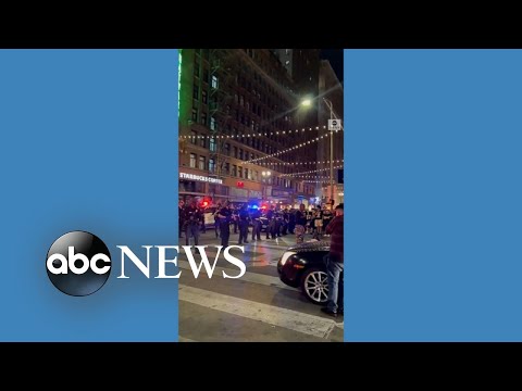 LA police disperse crowds after Super Bowl
