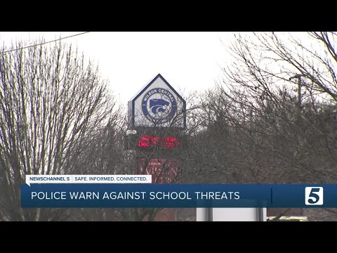 Law enforcement issues warning against making school threats