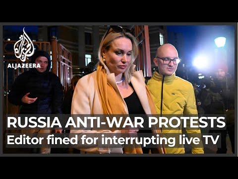 Russian journalist fined after anti-war live TV protest
