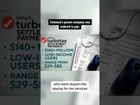 Settlement checks will be mailed to millions of low-income TurboTax users who were "duped" #shorts