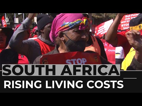 South Africans protest against rising living costs and corruption
