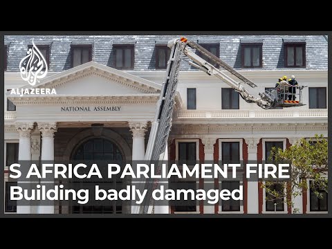 South Africa parliament building badly damaged in large fire