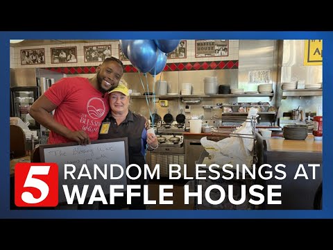 The Blessing Wave kicks off 'random blessings' campaign by surprising Waffle House worker