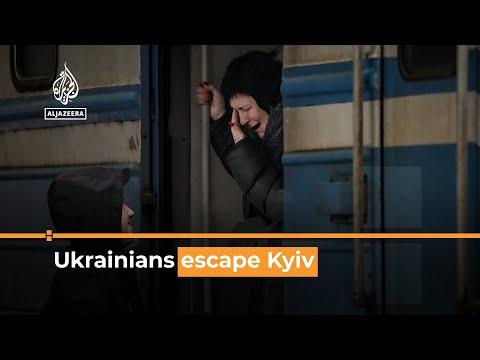 Ukrainians escape Kyiv as Russian forces advance I Al Jazeera Newsfeed