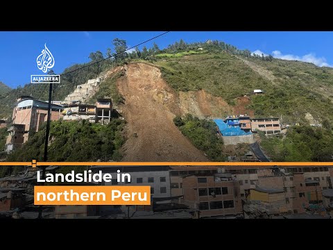 Video captures huge landslide in Peru I AJ #shorts