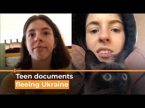Young Ukrainian documents fleeing invasion on social media