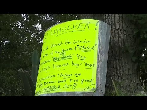 A large note to a thief captures attention in Orlando