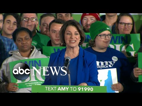 Amy Klobuchar speaks to supporters after New Hampshire primary