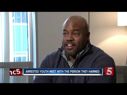 Arrested juveniles meet with people they harmed through jail diversion program