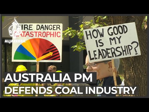 Australia PM defends coal industry amid bushfire crisis