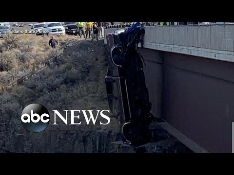 Couple rescued from truck hanging hundreds of feet over bridge l GMA