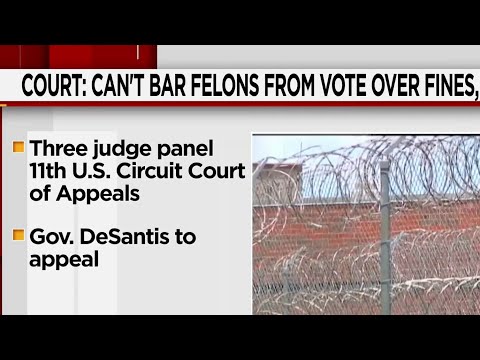 Court: Florida can't bar former felons from voting over unpaid fines, fees