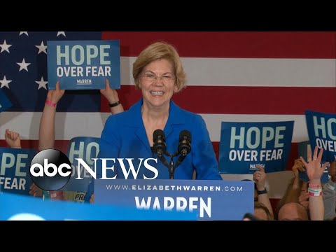 Elizabeth Warren takes stage in Iowa