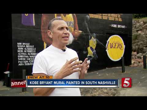 Fans honor Kobe Bryant with mural painted in South Nashville