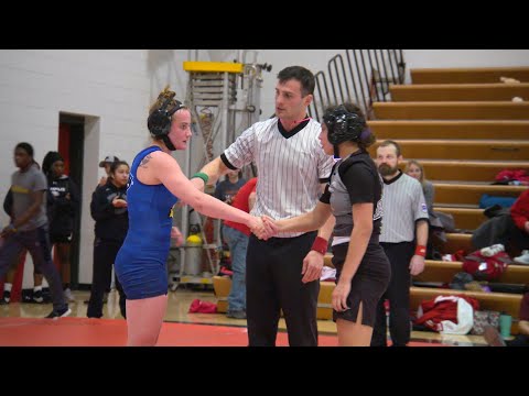 Female wrestlers compete at historic state championship