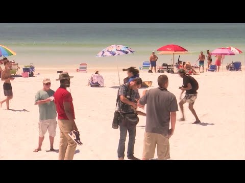 Florida lawyer dresses as Grim Reaper to protest reopening of beaches